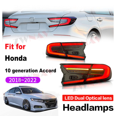 چراغ عقب خودرو مدل 2022 برای هوندا نسل 11 چراغ جلو مدنی LED اصلاح مونتاژ لنز دوگانه