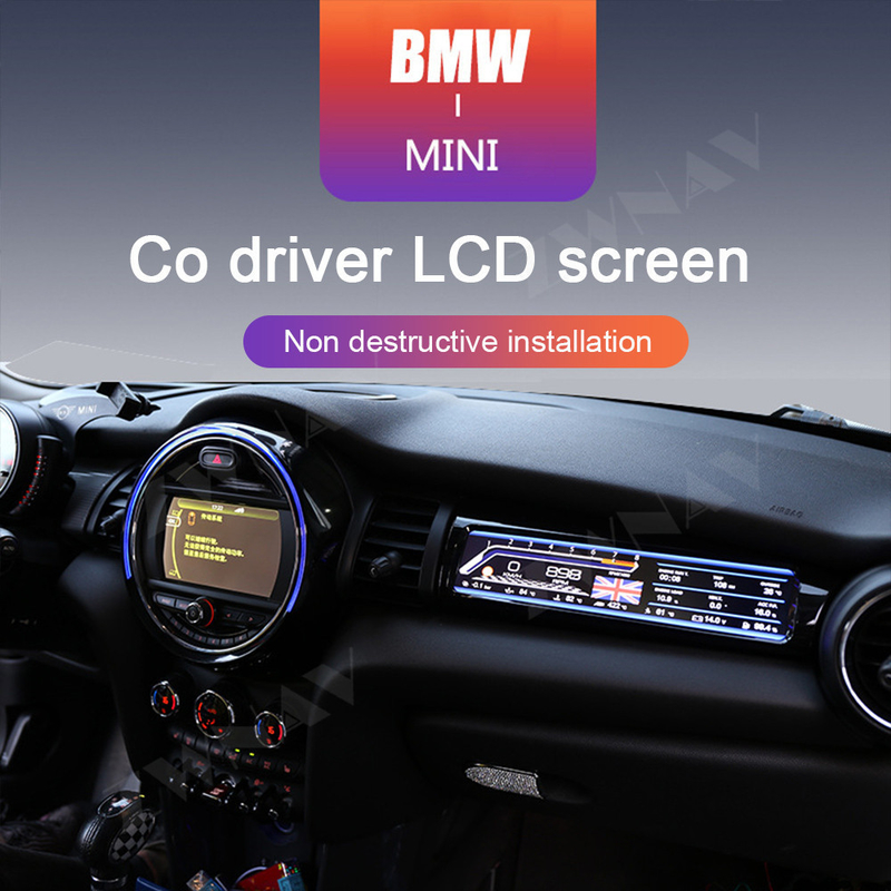 صفحه نمایش سرگرمی Copilot ابزار مسابقه پیست BMW Mini F55 F56 F57