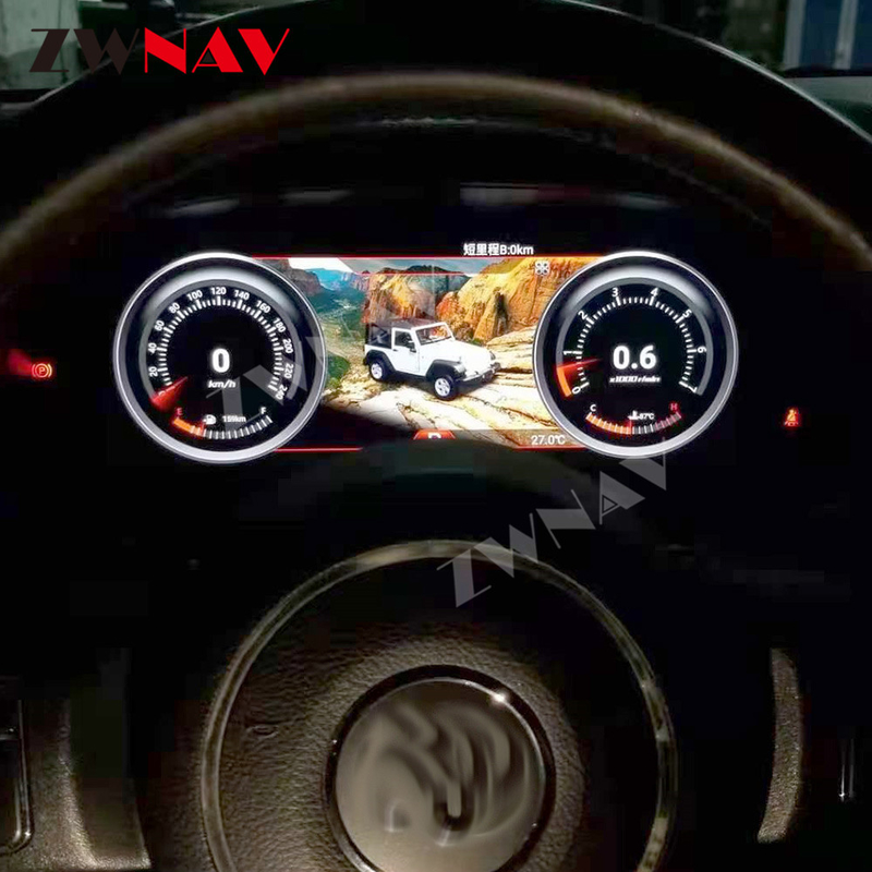 12.3 اینچ LCD Jeep Wrangler 2010-2017 داشبورد ابزار ماشین کلاستر دیجیتال نمایش ناوبری GPS