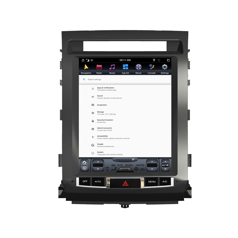 صفحه نمایش لمسی IPS سیستم ناوبری خودرو اندروید مورد تایید FCC برای تویوتا