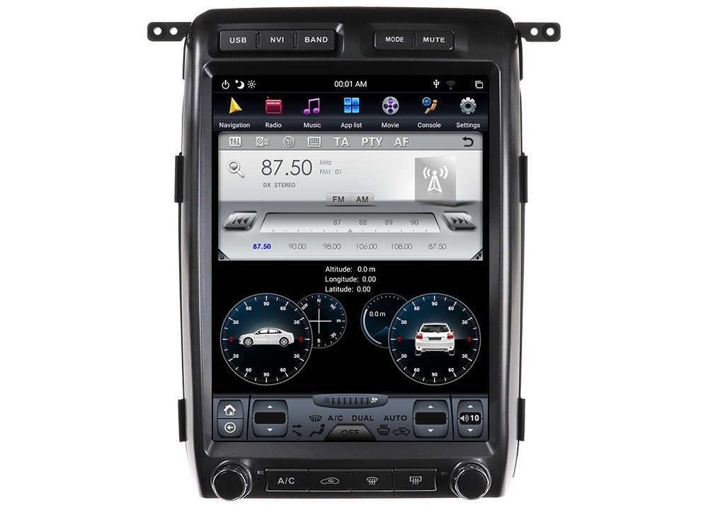64 گیگابایت هد یونیت خودروی اندروید PX6 صفحه نمایش لمسی 13 اینچی HD Ford Raptor F150 Carplay