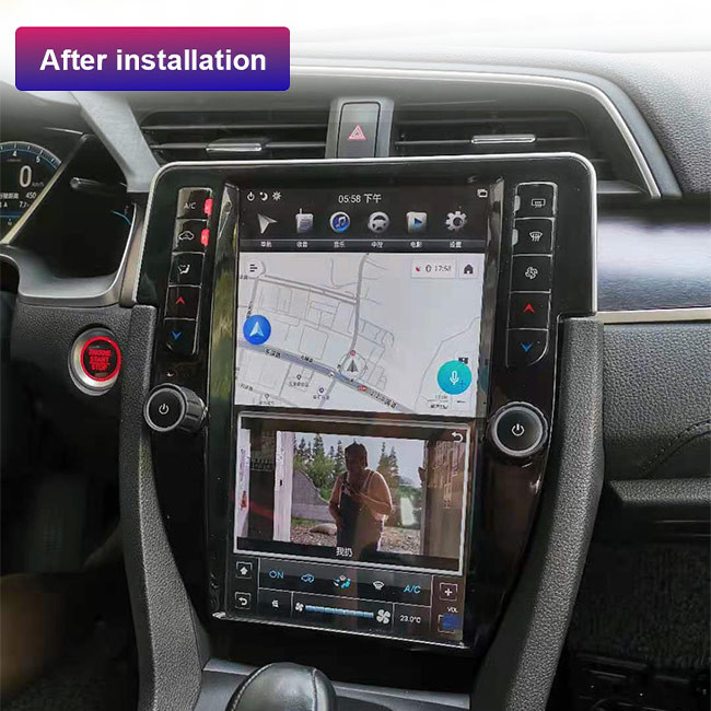 سیستم ناوبری 11.8 اینچی Honda Civic Head Unit 64G GPS برای خودرو