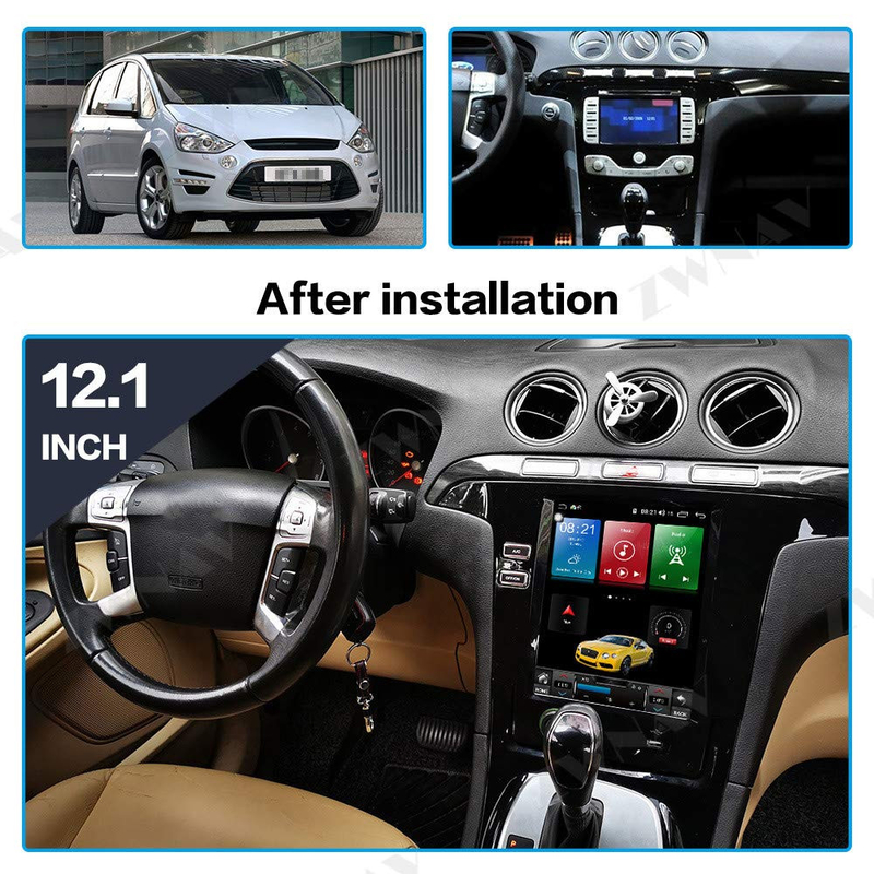 رادیو ناوبری ماشین استریو یونیت سر Android 11 Carplay Ford S-Max Galaxy 2007-2015