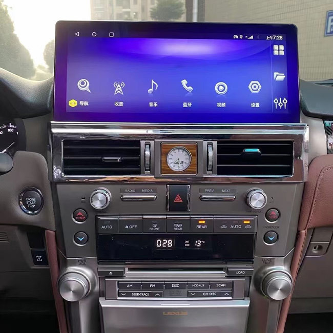 Android 10 Car Navigation Multimedia 12.3 اینچی 4G LTE SIM برای Lexus GX460 GX400 2010-2019