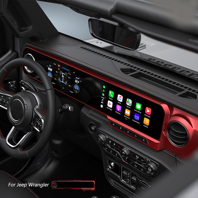 صفحه نمایش دوگانه پخش کننده چند رسانه ای خودرو خوشه دیجیتال برای Jeep Wrangler JL 2018-2021